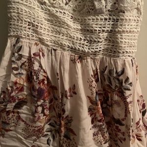 Knit top floral romper